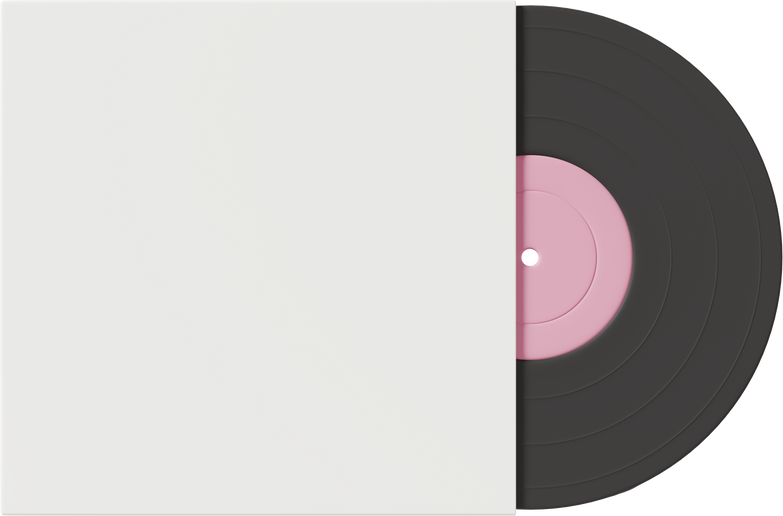 Vinyl Record Cover Mokup Pink